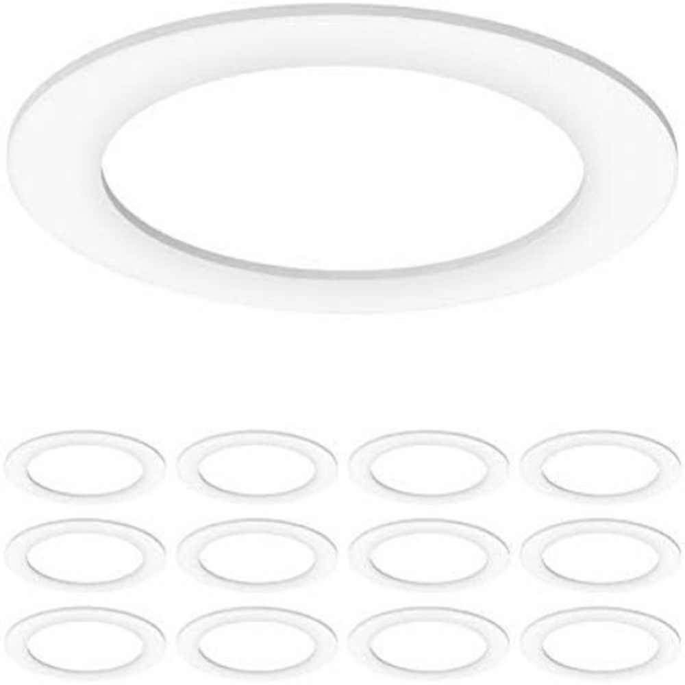 12 Goof Rings for 6" Recessed Lights‎ – Sunco Flush Mount Trim Covers White